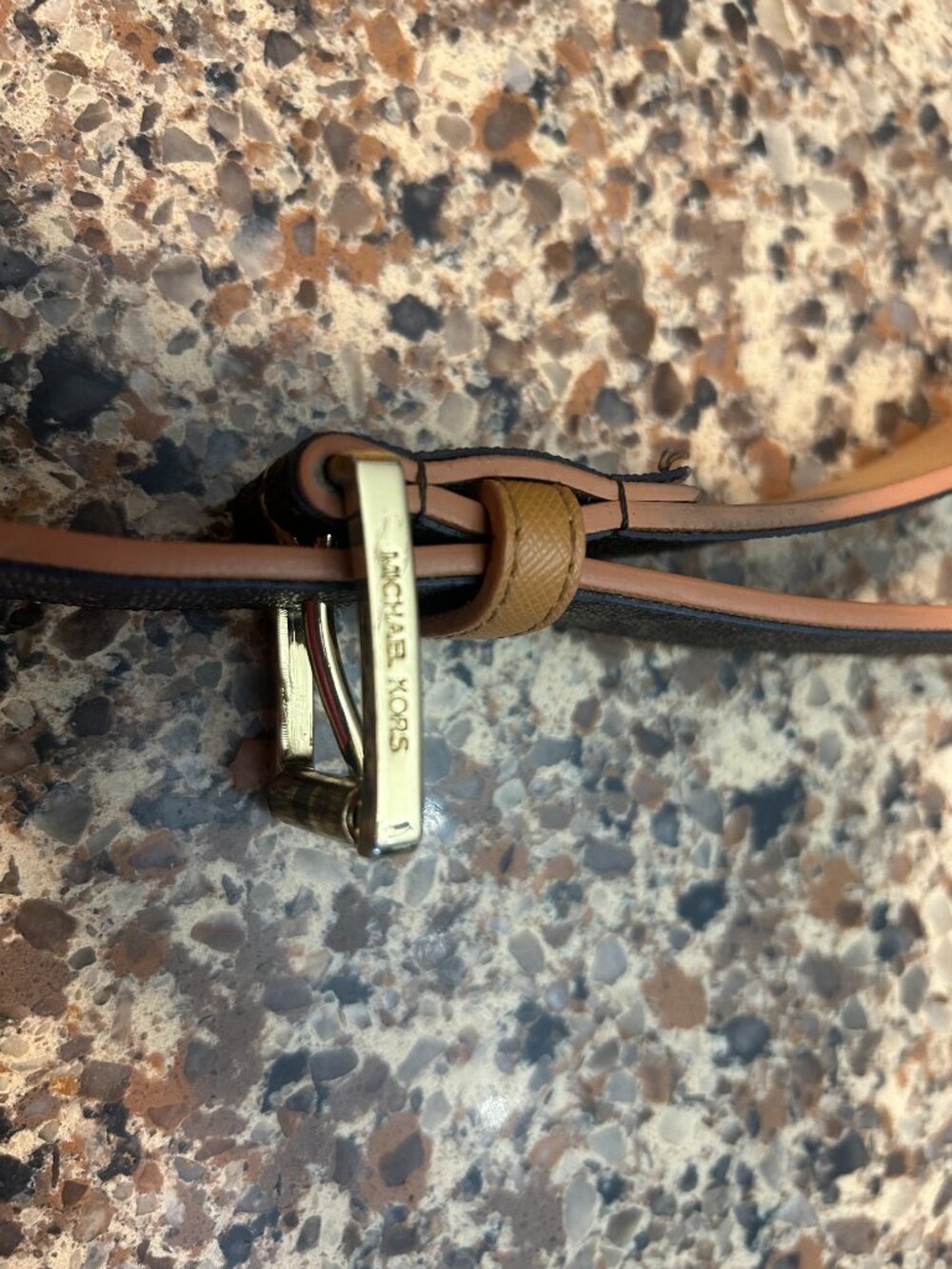 Michael Kors Monogram Leather Belt - Picture 2 of 4